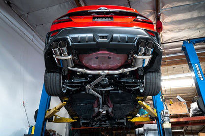 Remark [22-26 WRX] Stainless Steel Quad-Tip Resonated Cat-Back Exhaust - remRK-C4076S-02C