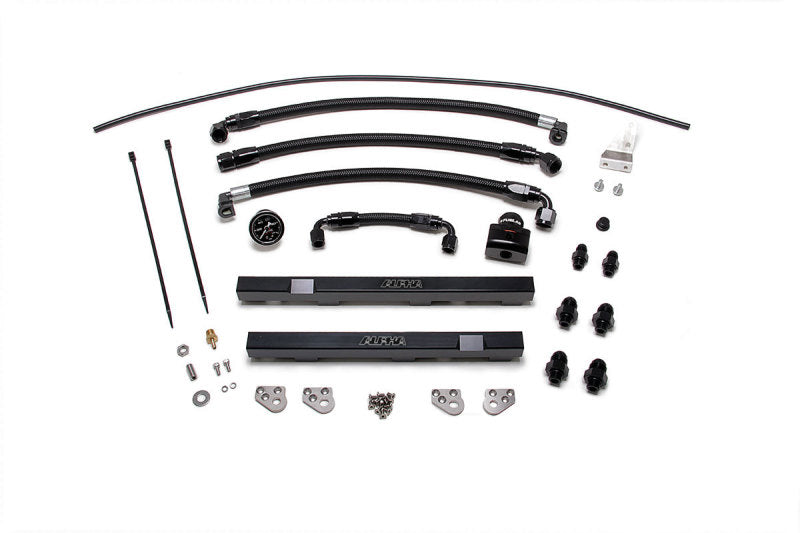 AMS [09-14 GT-R] Alpha Fuel Rail Kit with Regulator - Black, Part Number amsALP.07.07.0002-1