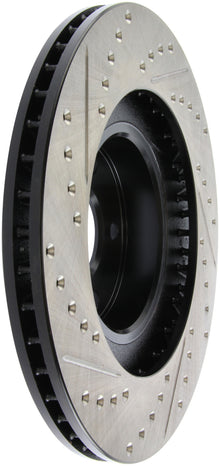 StopTech [02-07 WRX] Slotted and Drilled Left Front Rotor - Black E-Coated