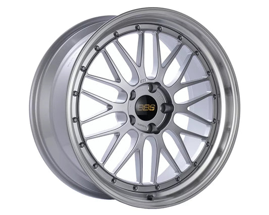 BBS LM 18x8 5x114.3 ET35 Diamond Silver Center / Diamond Cut Lip Wheel PFS/Clip Required | LM078DSPK