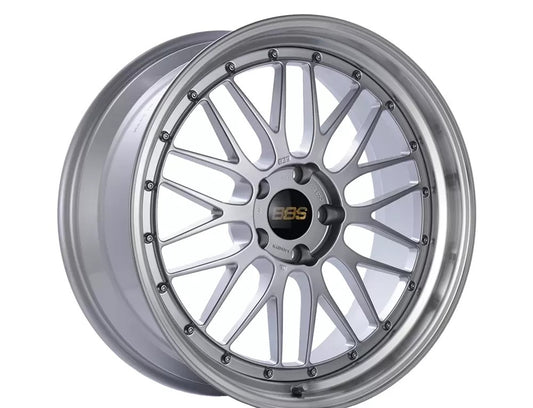 BBS LM 19x8.5 5x114.3 ET38 Diamond Silver Center / Diamond Cut Lip Wheel -82mm PFS/Clip Required | LM300DSPK