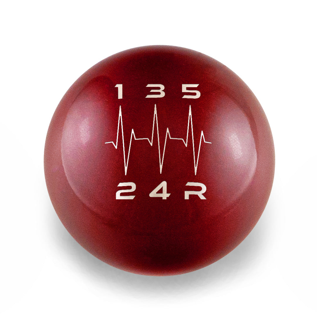 Billetworkz Weighted Shift Knob -  5-Speed Heartbeat Engraving for Subaru