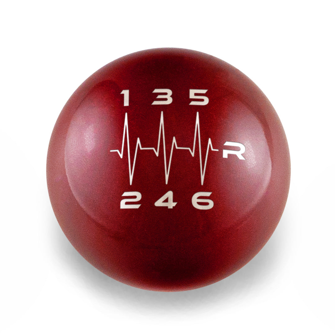Billetworkz Weighted Shift Knob - 6 Speed Heartbeat Engraving for Subaru
