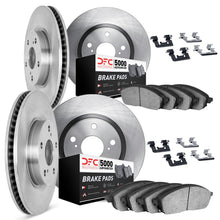 DFC [18-21 WRX STI] Front and Rear Brake Rotors with 5000 Advanced Brake Pads and Hardware - Black Finish
