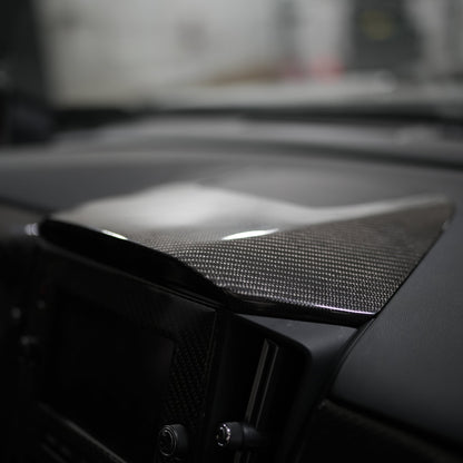 JDMuscle [22-25 WRX] Infotainment Dash Cover Replacement - Carbon Fiber/Leather/Alcantara