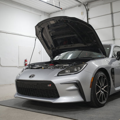 JDMuscle 22+BRZ/GR86 Tanso Carbon Fiber Hood - STI style