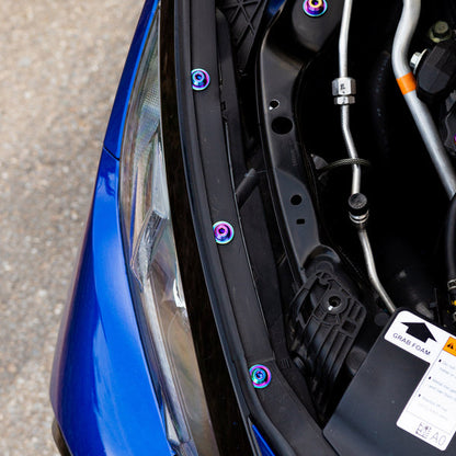 Dress Up Bolts 16-21 Civic Si Titanium Hardware Headlight Kit (Blue) | HON-055-Ti-BLU