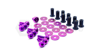 Dress Up Bolts 16-21 Civic Si Titanium Hardware Radiator Shroud Kit (Purple) | HON-060-Ti-PRP