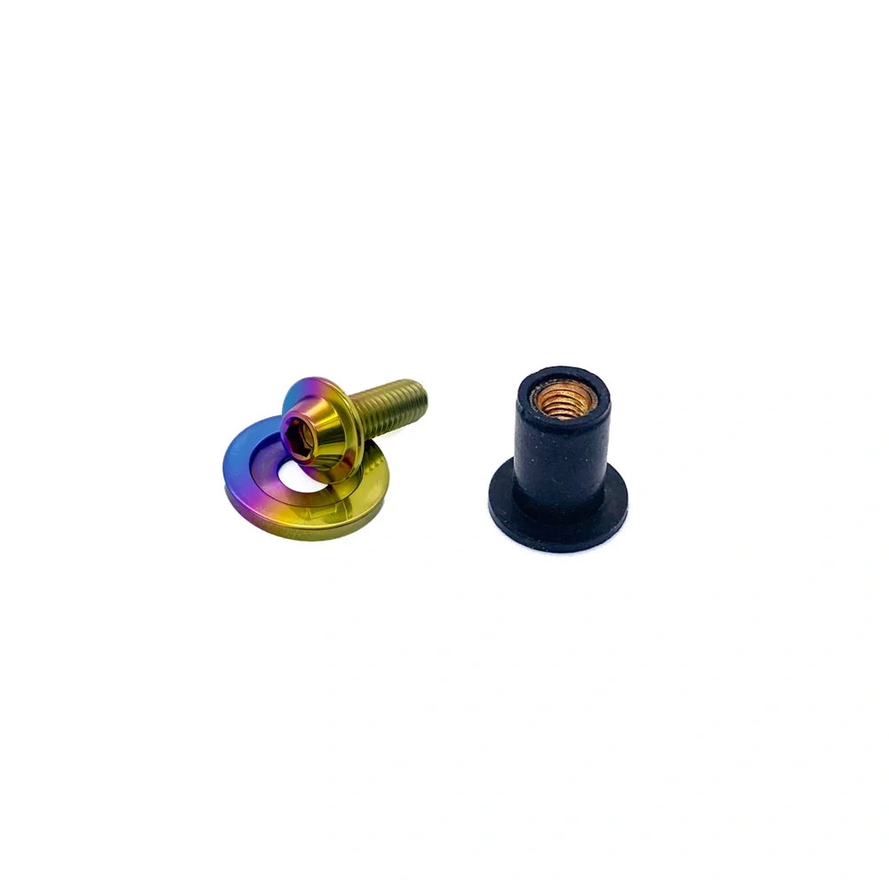 JDC Titanium Washer Fluid Pop Clip Replacement Hardware (2023+ FL5 Civic Type R)