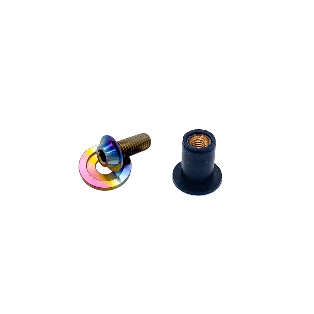 JDC Titanium Washer Fluid Pop Clip Replacement Hardware (2023+ FL5 Civic Type R)