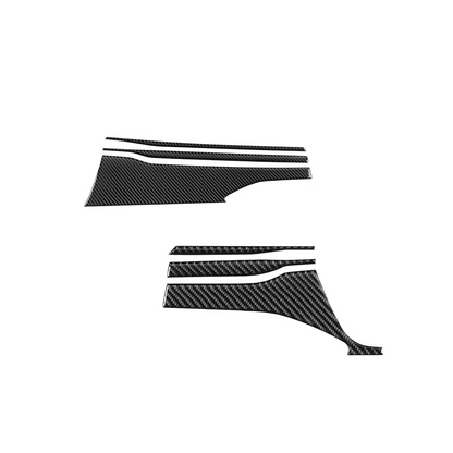 JDMuscle 22-24 WRX P&S Series Carbon Fiber Dash Trim Covers 6 PC | Black Carbon Fiber/ Red Carbon Fiber