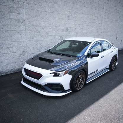 JDMuscle 22-24 Subaru WRX 3-Piece Front Lip V1 | Paint Matched / Gloss Black / RAW ABS - Return