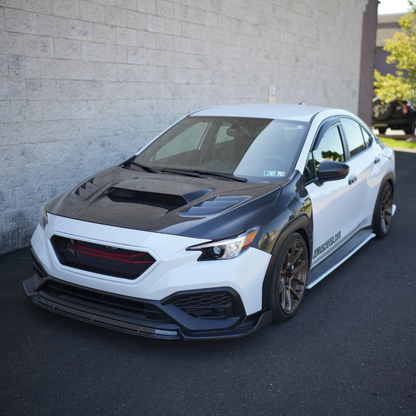 JDMuscle 22-24 WRX Carbon Fiber Naga Style Front Bumper Lip