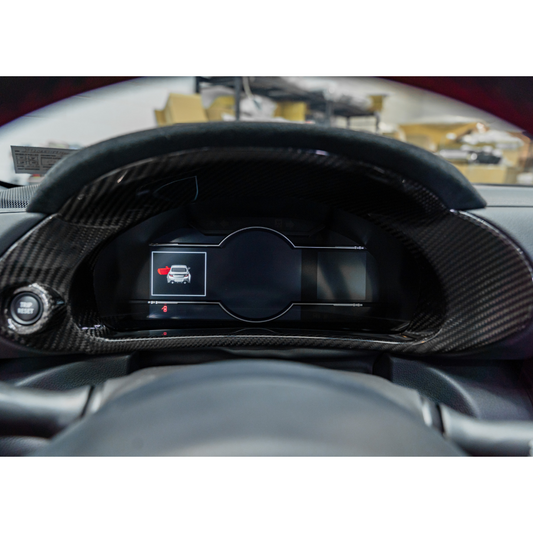 JDMuscle 22+ BRZ/GR86 Tanso Dry Carbon Fiber Speedometer/ Cluster Cover w/ Gloss Finish