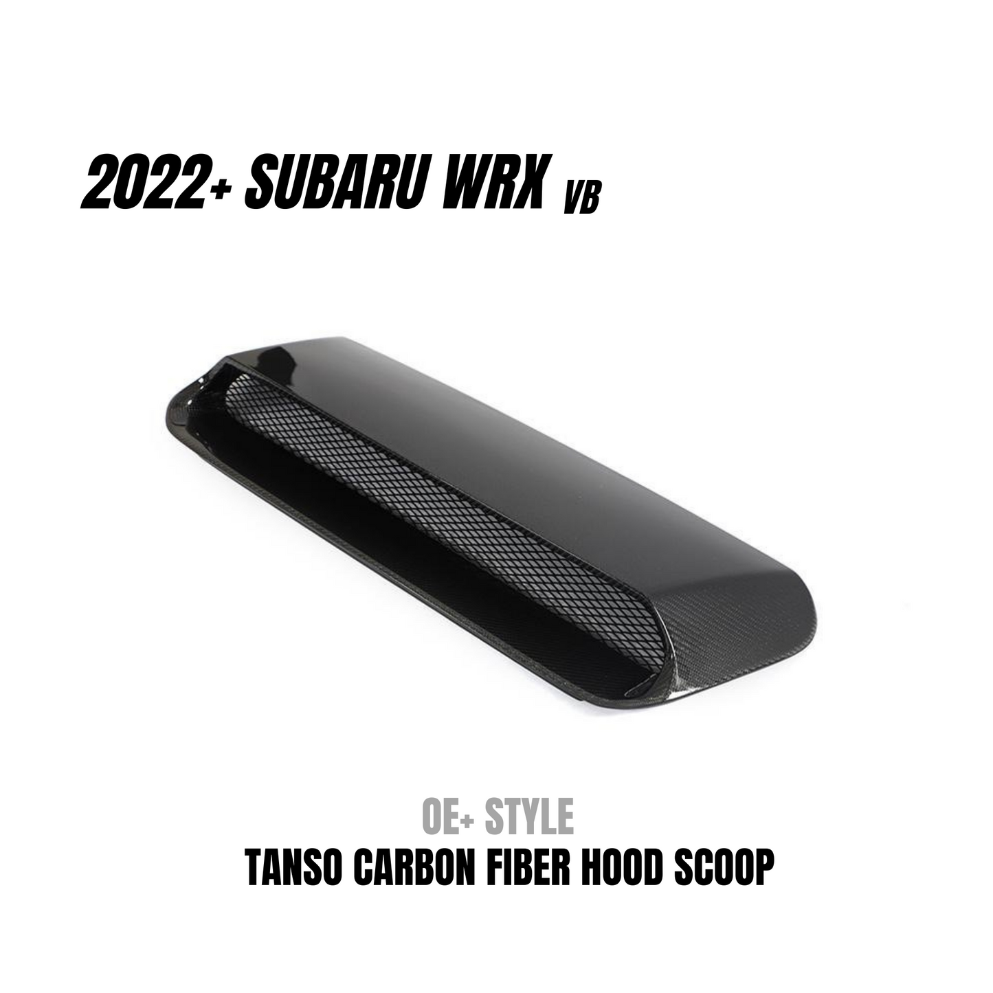 JDMuscle 22-24 WRX Carbon Fiber Hood Scoop - OE+/ Bulge Style - Return