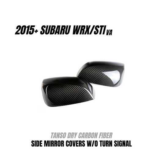 JDMuscle 15-21 Subaru WRX/STI Tanso Carbon Fiber Side Mirror Covers w/o Turn Signal - Return