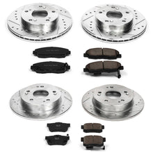PowerStop [06-11 Civic] Z23 Evolution Sport Front & Rear Brake Kit - Drilled & Slotted Rotors, Carbon-Fiber Ceramic Pads