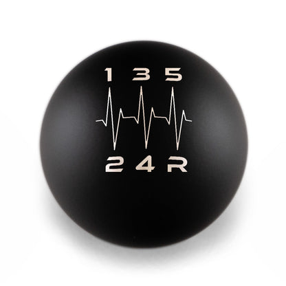 Billetworkz Weighted Shift Knob - 5 Speed Heartbeat Engraving - Subaru WRX