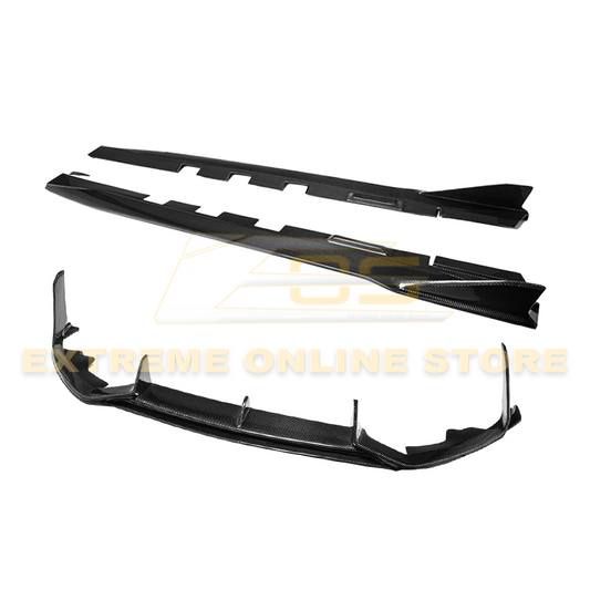 EXTREME ONLINE STORE 22-UP TOYOTA GR86 CARBON FIBER FRONT LIP & SIDE SKIRTS | GR86-22-Lip-CF_GR86-22-SBL-CF