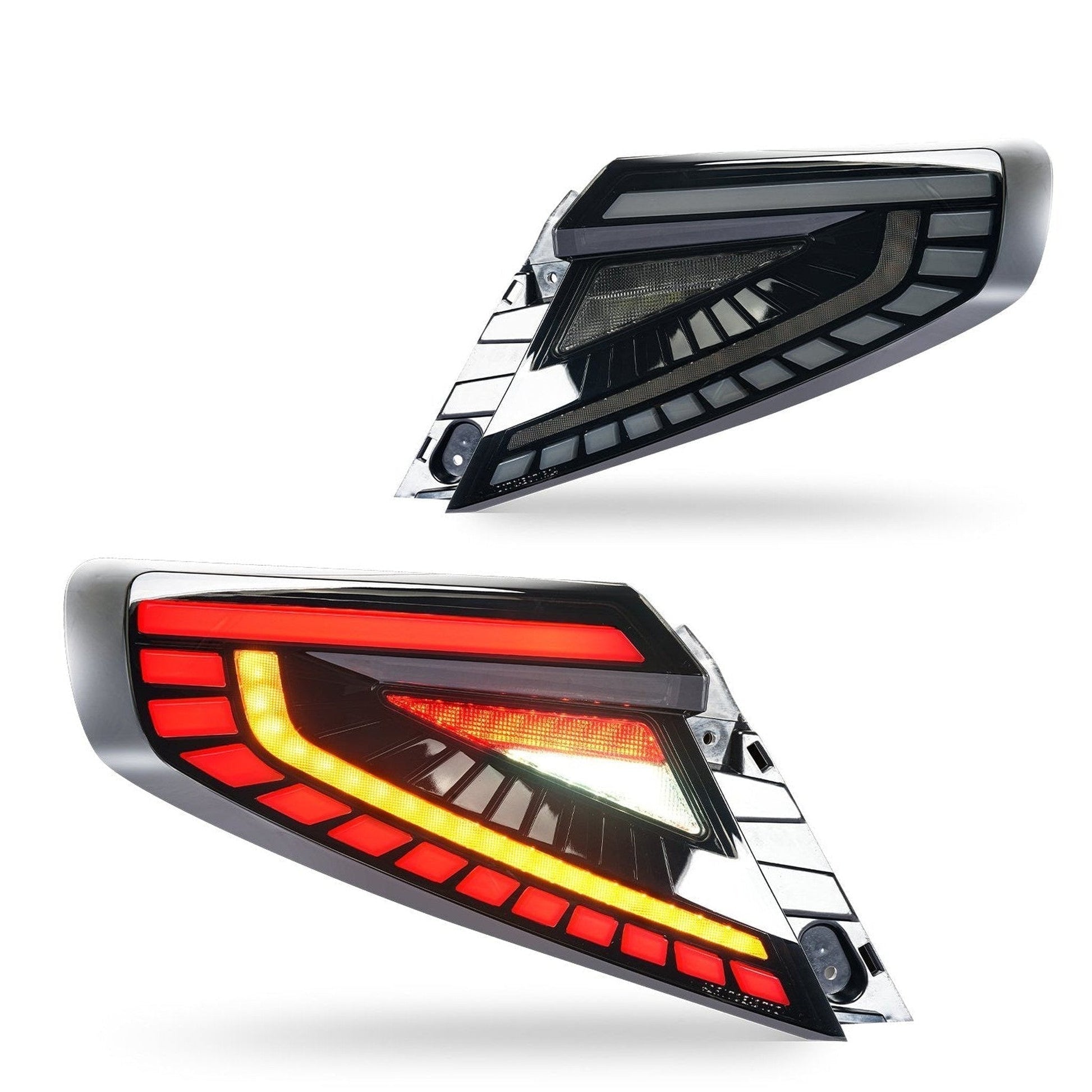 Noble [22-25 WRX] Lux Series LED Tail Lights (White Bar, Smoke Lens)