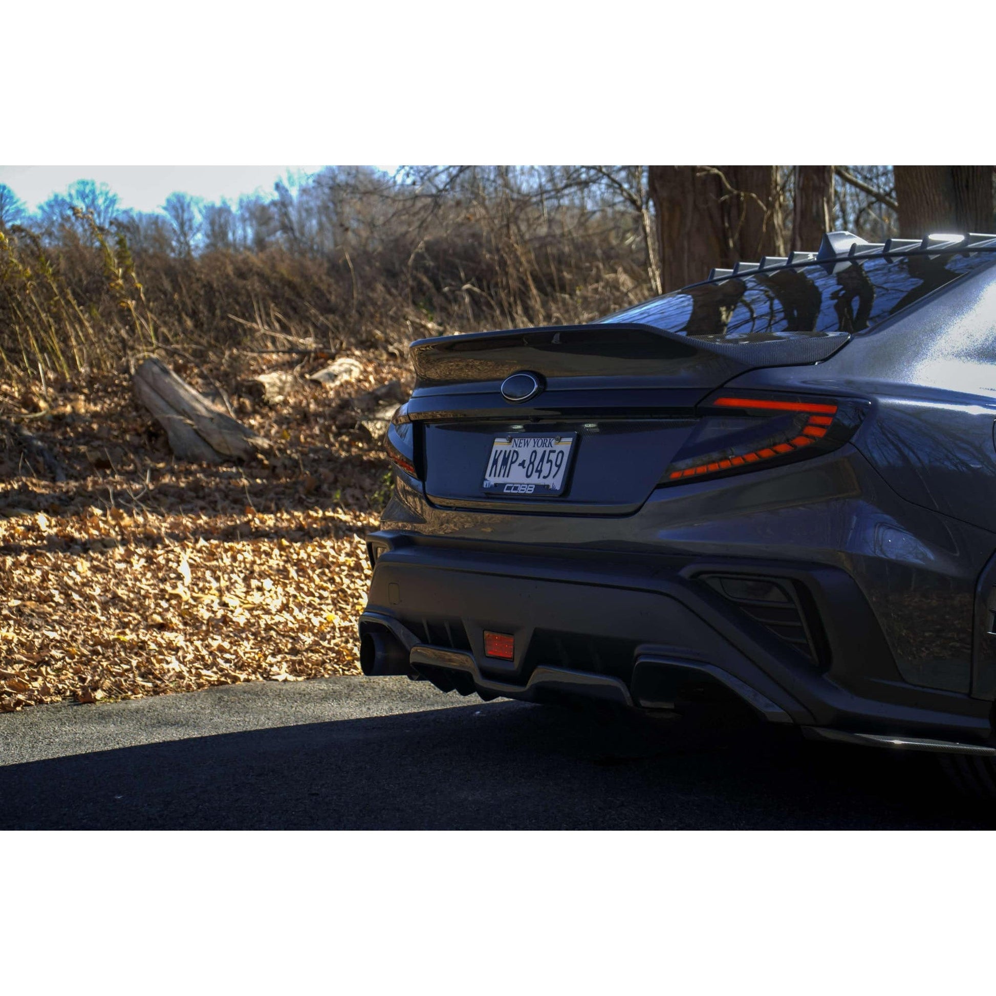 Noble [22-25 WRX] Lux Series LED Tail Lights (White Bar, Smoke Lens)