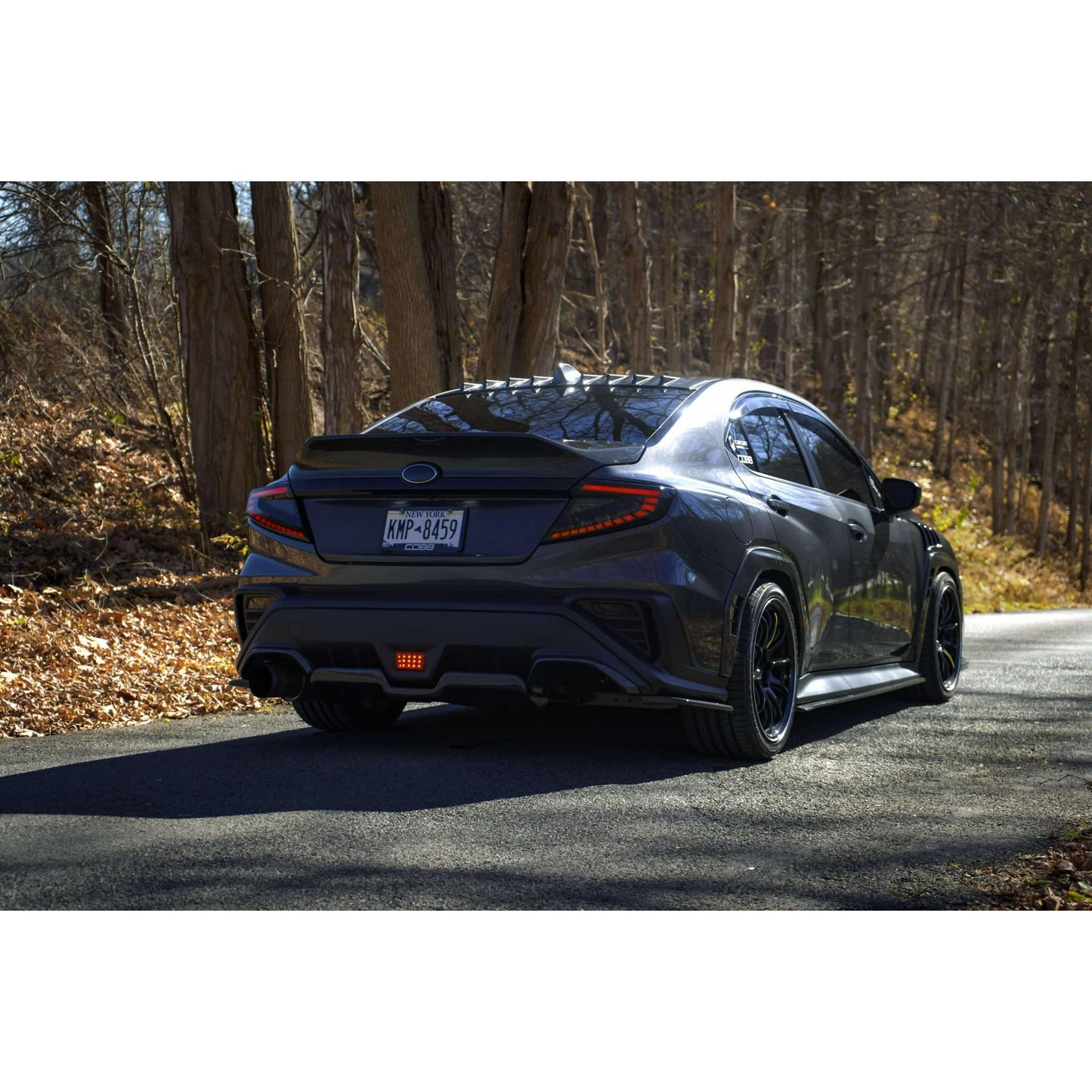 Noble [22-25 WRX] Lux Series LED Tail Lights (White Bar, Smoke Lens)