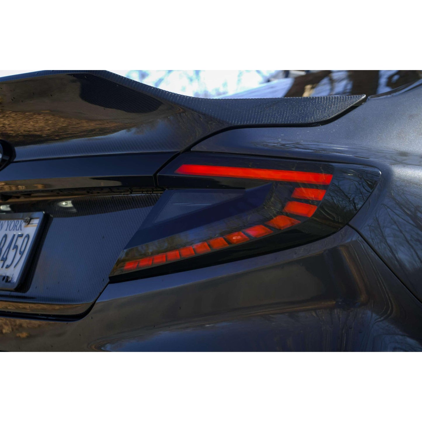 Noble [22-25 WRX] Lux Series LED Tail Lights (White Bar, Smoke Lens)