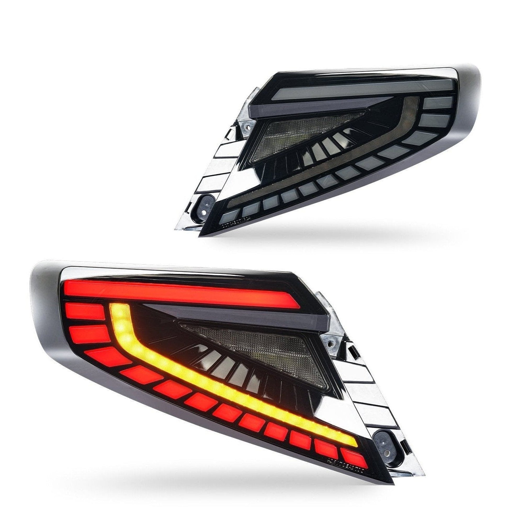 Noble [22-25 WRX] Lux Series LED Tail Lights (White Bar, Smoke Lens)