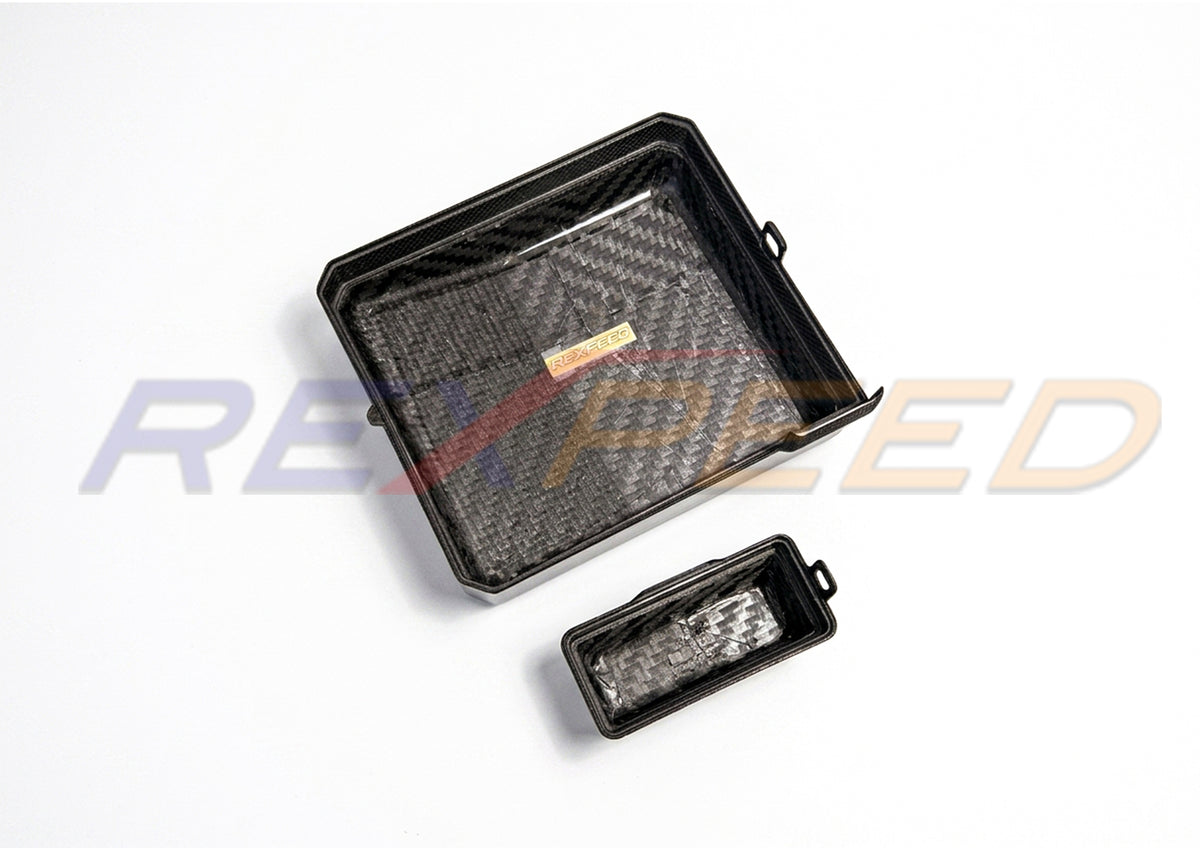 Rexpeed [08-15 Mitsubishi Evo X] Carbon Fuse Box Covers