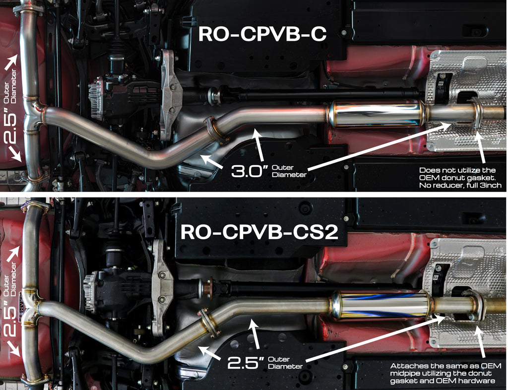 Remark [22-25 WRX] Mid-Pipe Kit (Resonated) | RO-CPVB-C