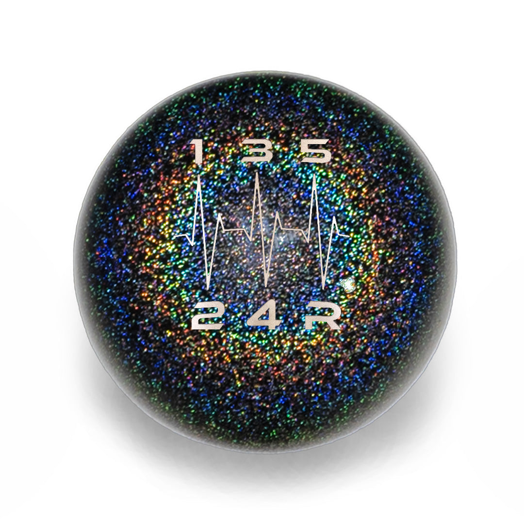 Billetworkz Weighted Shift Knob -  5-Speed Heartbeat Engraving for Subaru