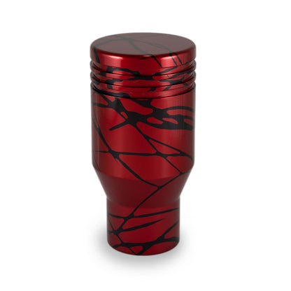 Billetworkz Automatic Shifter - Red w/ Black Splash - Fits Subaru CVT: WRX (15–21), Crosstrek (13–23), Forester (14–18), Impreza (12–23), Legacy/Outback (10–14)