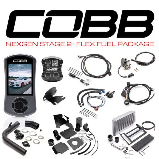 Cobb 15-17 WRX NexGen Stage 2 + CAN Flex Fuel Power Package (SF Intake) - Silver | SUB004NG2W2-SL1FF