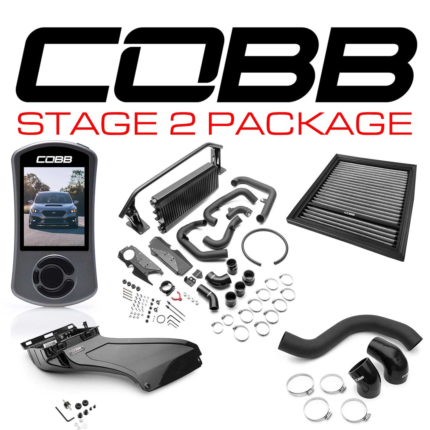 Cobb 2022+ WRX Stage 2 Power Package w/Black FMIC