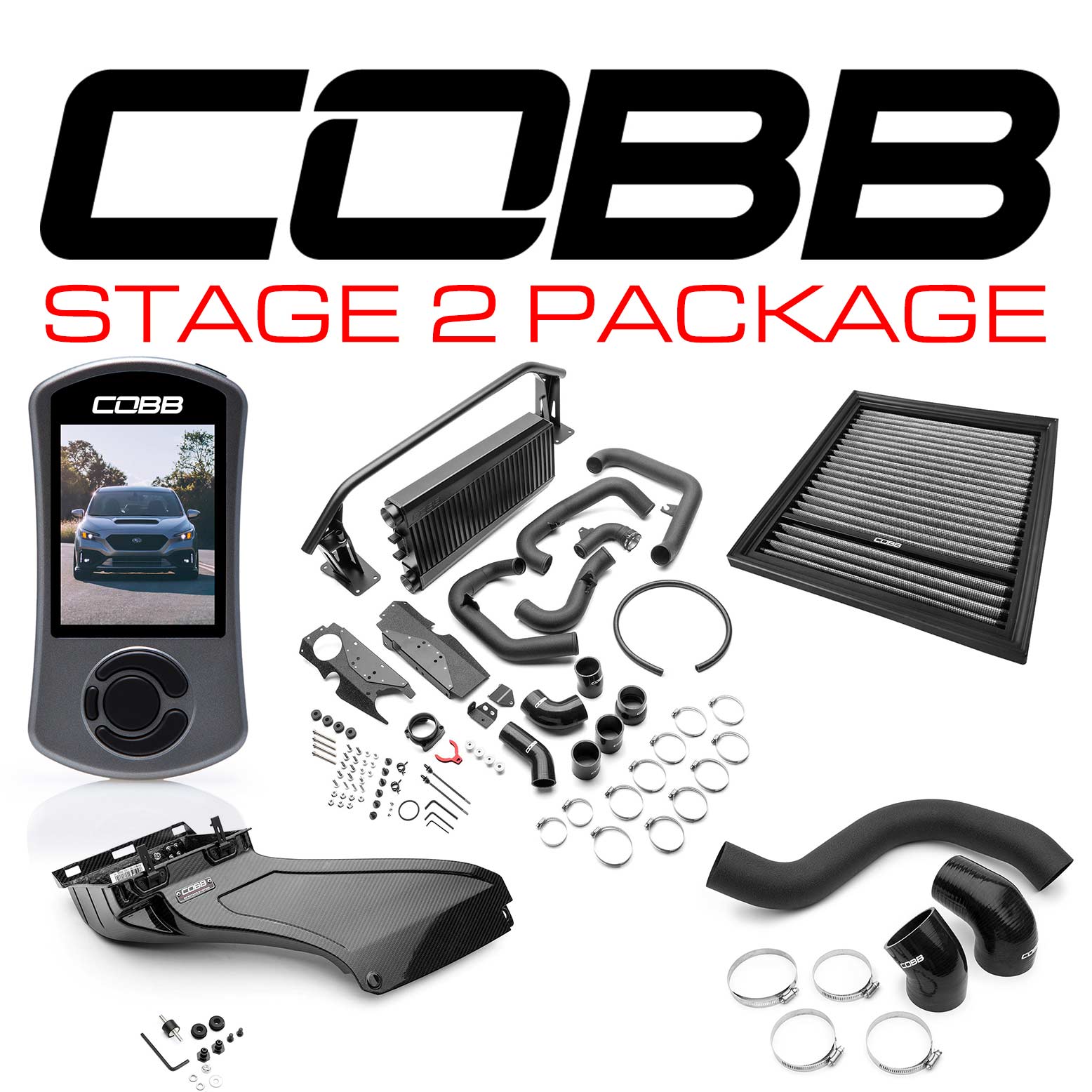 Cobb 2022+ WRX Stage 2 Power Package w/Black FMIC