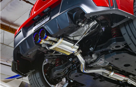 REMARK [23+ GR Corolla] Elite Spec Center Exit Catback Exhaust w/ Burnt Dual Tips, Resonated | RK-C2076T-05TC