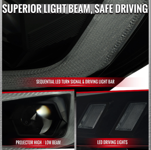 Spec-D Tuning [15-21 WRX] Halogen Projector Headlight Factory Halogen Only/Matte Black Housing Smoke Lens