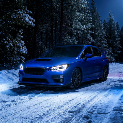 Spec-D Tuning [15-21 WRX] Halogen Projector Headlight Factory Halogen Only/Matte Black Housing Smoke Lens