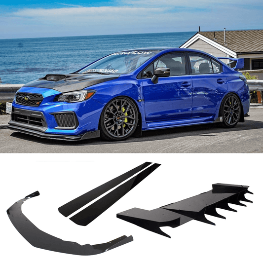 AeroflowDynamics 2015-2021 Subaru WRX/STI Aero Kit (Splitter, Skirts, Diffuser)