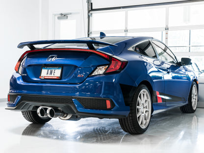 AWE Tuning [17-20 Civic Si] Touring Edition Exhaust with Front Pipe - Dual Chrome Silver Tips, AWE3015-32108