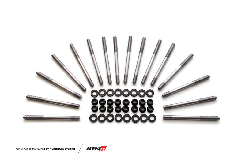 AMS Performance [09-14 GT-R] ALPHA Main Stud Kit - Black