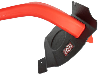 aFe Takeda Stage-2 Cold Air Intake System for [15-18 WRX] - Wrinkle-Black Tube, Red Scoop