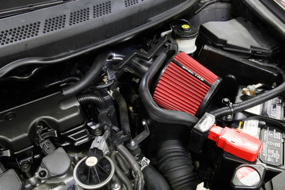 Spectre [06-09 Civic] Air Intake Kit for 1.8L 4-Cylinder - Polished Aluminum, Black Heat Shield - SPE9076