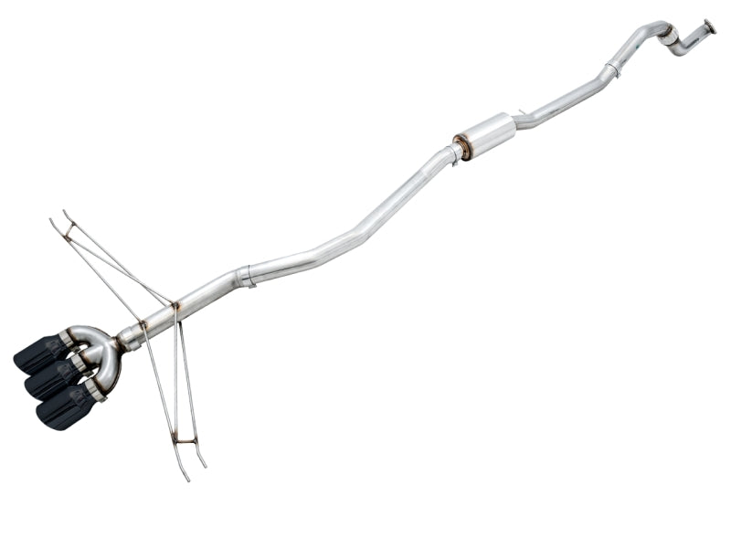 AWE Tuning [17-20 Civic Si] Track Edition Exhaust with Front Pipe and Triple Tips - Diamond Black