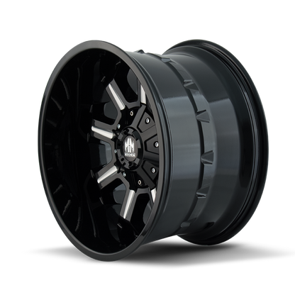 Mayhem 8105 Combat 18x9 / 5x114.3 BP / 18mm Offset / 87mm Hub Black w/ Milled Spokes Wheel