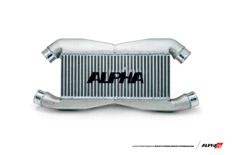 AMS [09-14 GT-R] Alpha Front Mount Intercooler for Alpha Intercooler Piping - Black