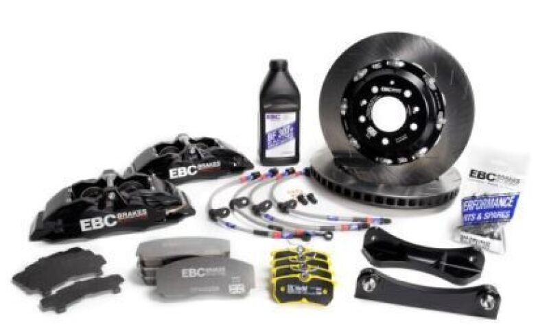 EBC Racing [23-24 GR Corolla] Front Big Brake Kit - Black Apollo-6 Calipers, 355mm Rotors | BBK055BLK-1