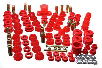Energy Suspension [89-91 Civic/CRX] Hyper-Flex Master Bushing Set - Red, Part 16.18102R