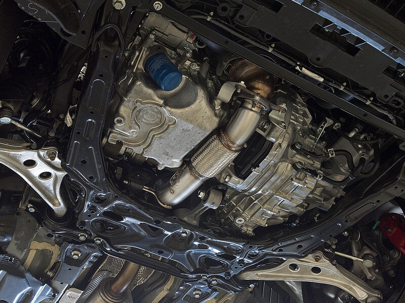 aFe Twisted Steel [17-21 Civic Type R] 3-Inch Mid-Pipe - Brushed Stainless Steel, Part 49-36617