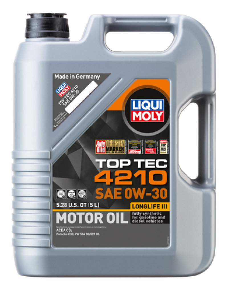 LIQUI MOLY Top Tec 4210 Motor Oil SAE 0W-30, 5 Liter - Part Number 22158